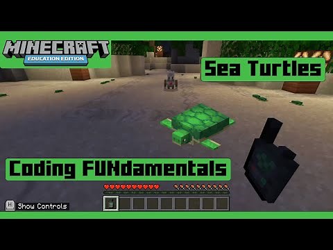 Minecraft Education Edition | Coding FUNdamentals Lesson 2 - Saving Sea Turtles