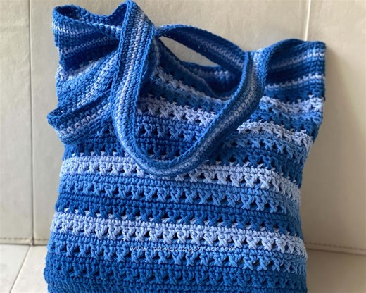 Crochet Market Bag Pattern: Easy Cotton Tote (PDF Pattern) - Etsy
