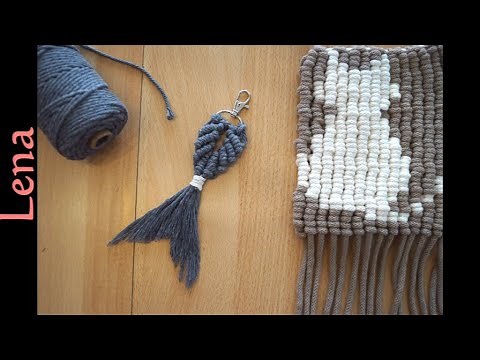 𝗠𝗮𝗰𝗿𝗮𝗺𝗲 with 𝗟𝗲𝗻𝗮🐟 Makramee Fisch Schlüsselanhänger 🐟 Macrame Fish Pattern Keychain - макраме брелок