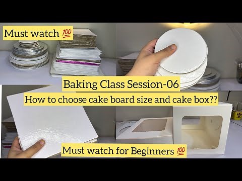 How to choose Cake Board size and boxes| Baking Class For Beginners| Beginners special