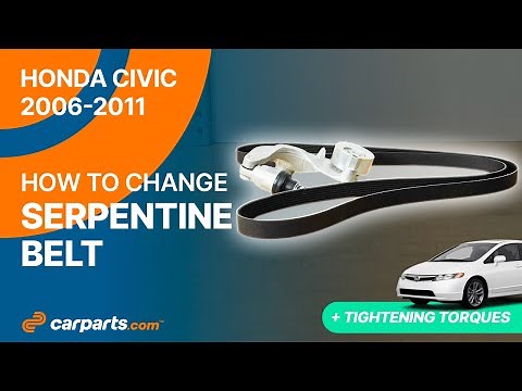 How to replace the Serpentine belt 2006 - 2011 Honda Civic 🚗