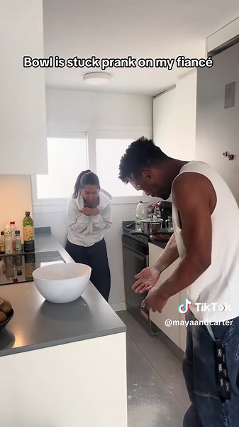 Funny Bowl Stuck Prank on My Fiancé