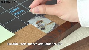 Whiteboard Calendar & Corkboard for Wall, 16"x12" Chalkboard Magnetic Dry Erase Monthly Calendar Chalkboard with Wood Framed, Chalk Board Cork Board Combo, Calendar Bulletin Board Memo Planner