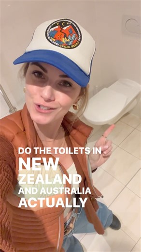 18 reactions | Do the toilets in New Zealand & Australia actually flush backwards?!?! 樂來A common question within the States … your answer in this reel! 珞 No, they flush straight down!  They seem to use way less water initially in the bowl; always having the option to flush for “#1” or “#2” but always flushing straight down & not spinning at all. | Sportswoman Courtney | Facebook