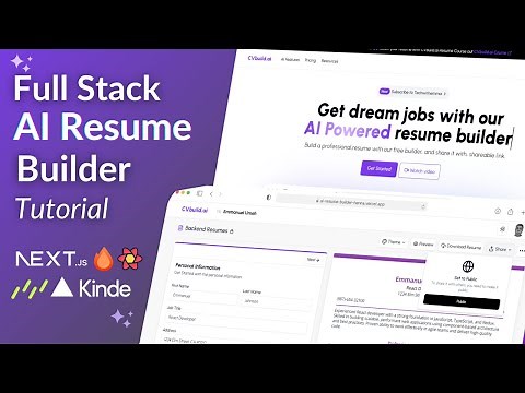 Build AI Resume Builder with Next.js, React, Hono, Drizzle, Kinde & Postgres | PDF Download 1/2