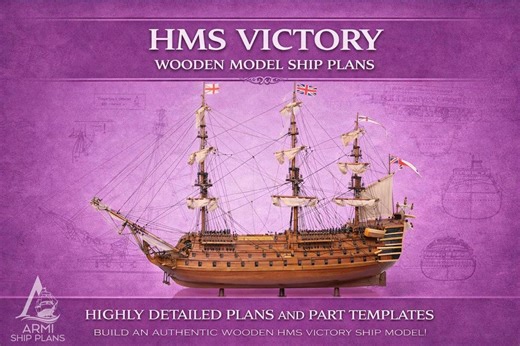 HMS Victory Wooden Ship Model Plans, 35 High-res PDF-TIF Sheets 300 Dpi, 1:78 Scale Blueprint, Rigging & Mast, Instant Download - Etsy