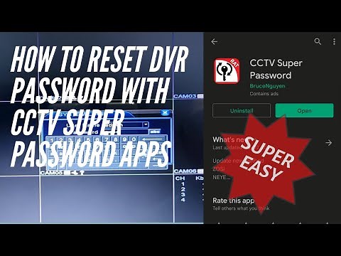How to reset DVR H.264 password with CCTV super password application, easy (lupa password DVR H.264)
