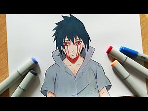 How to Draw Sasuke (Mangekyou Sharingan) - Step By Step Tutorial