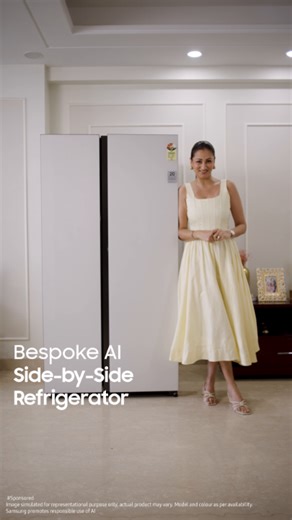 81K views · 445 reactions | The #BespokeAI Side-By-Side Refrigerator comes with intelligent features like Auto Open Door, Twin Cooling Plus, and more to make your life simple! Try it today and experience the convenience. #Samsung | Samsung | Facebook