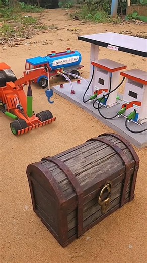 DIY Mini Petrol Pump 🚜 | Tractor JCB Fuel Tank Model | Amazing Science Project #shorts #fuelfilter