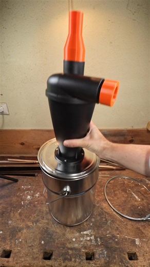 DIY Cyclone Dust Collector Upgrade with Metal Bucket