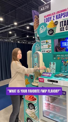 GB 🇬🇧 🍦 Wanna know Edyta’s favourite fwip flavour? Take a guess or drop your pick below! 👇 #fwip #gelato #horeca #dessert #humorviral | Fwip