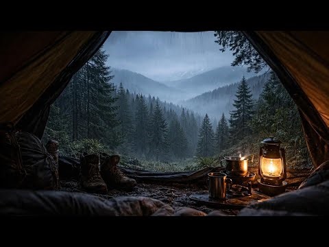 Rain on Tent Camping | 1 Hour Rain Sounds for Deep Sleep