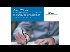 SpeedWriting: Accurately record the spoken word, to speeds over 40 wpm.