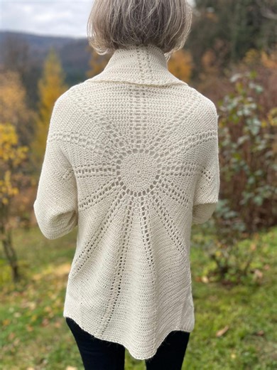 Alpaca Crochet Cardigan, Cream, Size S/M - Etsy