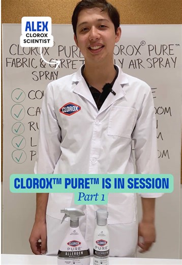 Neutralize allergens BEFORE they become allergies. With SCIENCE. 🧪 Get Clorox PURE at Amazon. #Clorox #AllergySeason #AllergyTips