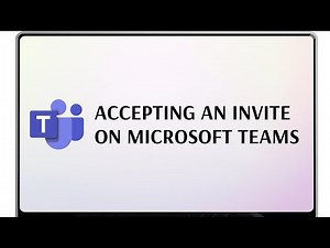 Accepting an invite on Microsoft Teams