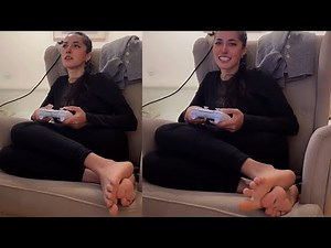 Playing video games barefoot