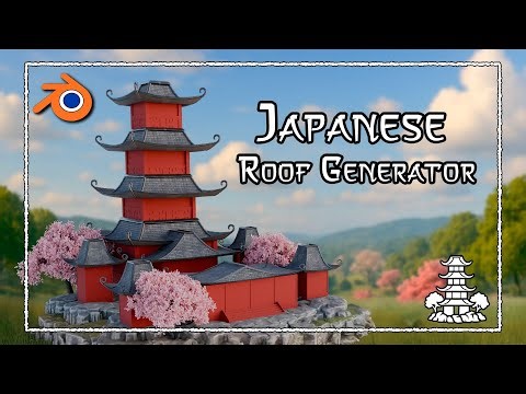 3DT Japanese Roof Generator – Blender Geometry Nodes
