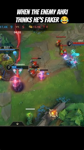 When the enemy Ahri thinks he’s Faker | League of Legends Wild Rift Shorts