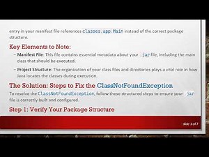 Resolving ClassNotFoundException Errors When Running Your .jar File