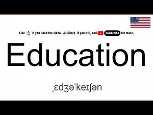 How to Pronounce EDUCATION in English, American