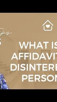 Pro Tip No 13: What is an Affidavit of Two Disinterested Person? #FavoriteBroker Daphne Yu