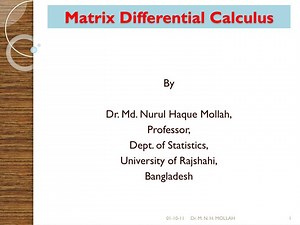 Matrix Differential Calculus - SlideServe