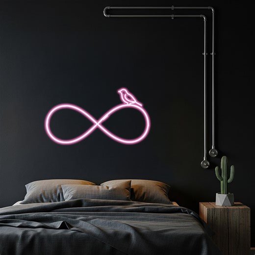 Infinity Bird Neon Sign, LED Infinity Symbol Light, Bird Wall Sign, Minimal Wall Art, Bedroom Decor, Living Room Decor, New Home Gift - Etsy Canada
