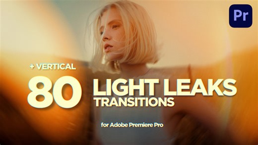 80 Light Leaks Transitions for Premiere Pro
