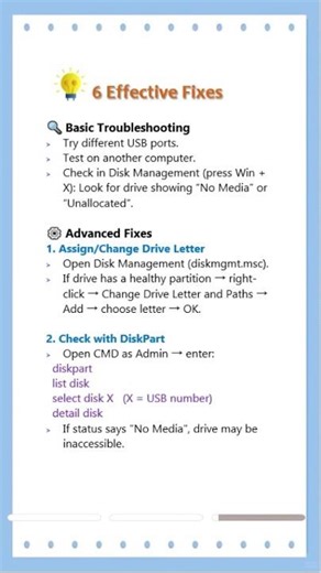 USB Drive Says “No Media”? Try These Fixes First!#usb #troubleshooting