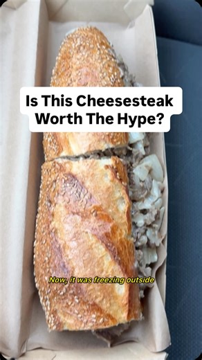 Brandon Hayes on Instagram: "Finally got to try @dannyandcoops cheesesteak and I have to say it was worth the wait. The wait time was only 15mins but this was the New Year’s Day. I heard the wait time is closer to 30mins. It’s an amazing sandwich. The bread is a sesame roll that’s made in house. It’s stuffed with chewy and soft thin roast beef that drench in oozing cooper sharp cheddar. The onion is thick and crispy cubed shaped. For $18 is a solid sandwich that could really be shared with anoth