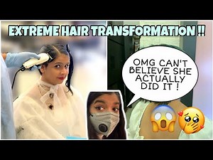 SHADEY Extreme Hair Makeover !! 💇🏻‍♀️ bleached & trimmed hair for the first time 😱😳♥️
