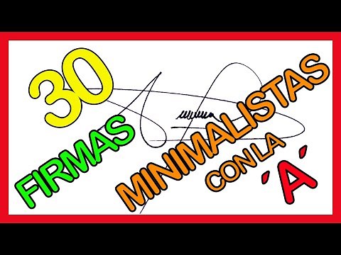 IDEAS DE FIRMAS CON LA A (FIRMAS MINIMALISTAS CON LA A)