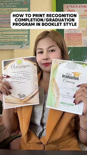 How to Print Graduation Completion Programs in Booklet Style