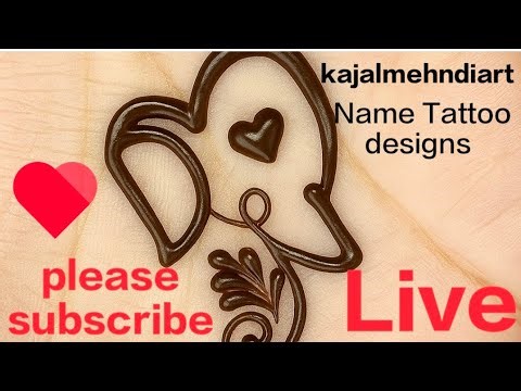 ✍️ Live Name Writing Art | Beautiful Mehndi Tattoo Style