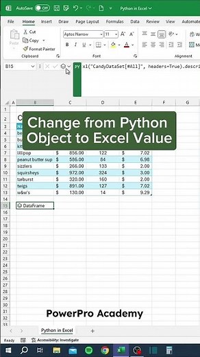 Python Inside Excel is Actually INSANE 🤯📊 #coding #learnpython #python