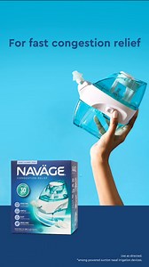 To clear nasal congestion quickly & safely, trust #1 doctor-recommended* Naväge, to flush out germs & mucus in just 30 seconds | Navage Nasal Care