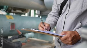 Engineer Performing Daily Inspection of Factory Machinery, Ensuring Readiness, Documenting Results on Check Sheet, Preventive Maintenance Strategy, Industrial Equipment Management