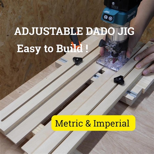 Adjustable Dado Jig Plan: Trim Router Woodworking (metric & Imperial/detailed PDF Guide) - Etsy UK