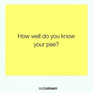 Seven million adults go without drinking a glass of water every day in the UK! Are you guilty? The easiest way to see if you're in need of more H2O is to look at the colour of your pee. Which of these colours best represents a hydrated body? Download our free 50 Shades of Yellow colour chart and show the kids how to read their pee to stay hydrated! bit.ly/2tikETn | SodaStream UK | Facebook