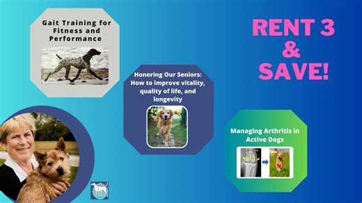 Three Video Series: Gait Training, Senior Dogs and Arthritis by Dr. Chris Zink of Canine Sports Productions