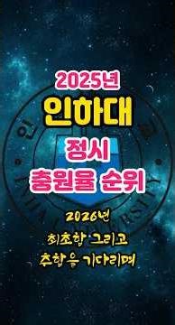 [Regular Admissions] Inha University's 2025 intake and acceptance rate. Inha University has a hig...