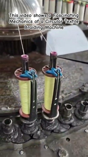 Inside a High-Speed Cable & Rope Braiding Factory #BraidingMachine #TextileMachinery #Industrial