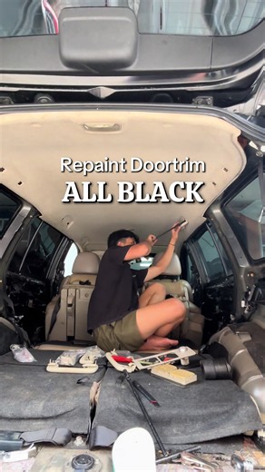 Repaint Doortrim Pajero Old jadi All Black — Hasil Interior Lebih Garang