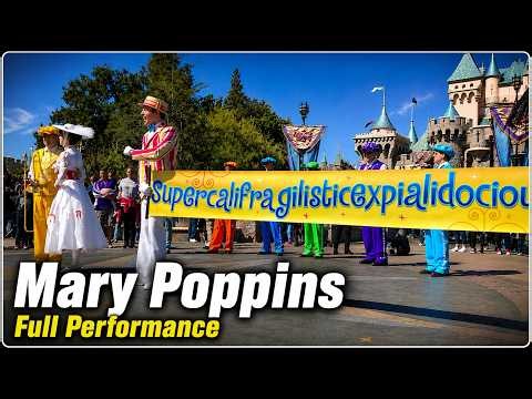 Mary Poppins Full Castle Show | Live at Disneyland | Sleeping Beauty Castle Stage Show