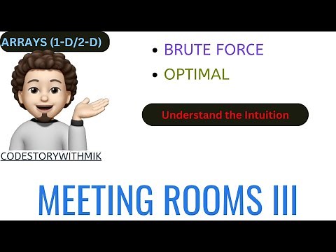 Meeting Rooms III | Detailed Intuition | Brute Force | Optimal | Leetcode 2402