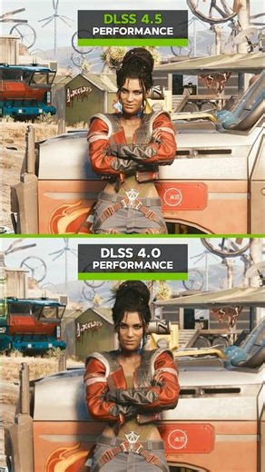DLSS 4.5 Vs 4.0 in Cyberpunk 2077! #nvidia #dlss4 #cyberpunk2077 #comparison #shorts