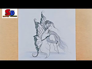 How to draw a Beautiful Angel - Drawing easy | pencil drawing tutorial | step by step