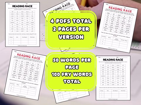 Sight Words Printable Fry Words 101-200 Dyslexia Friendly Reading Activity Progress Tracker Second Grade - Etsy